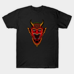 Red Demon Traditional Tattoo Old School Goth T-Shirt
